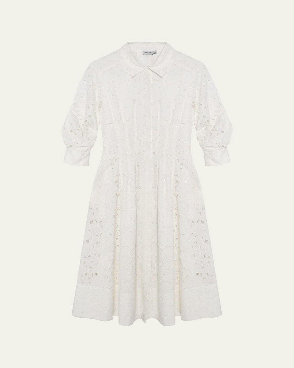 Jazz Embroidered Midi Shirtdress